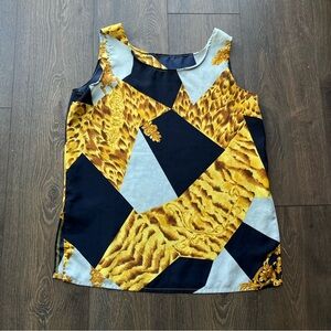 Geometric Animal Print Top